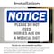Signmission Please Do Not Feed Horses Are On A Medical Diet, 5 in W x Rectangle, Vinyl Decal OS-2PACK-NS-D-35-L-17376 - alternate 3